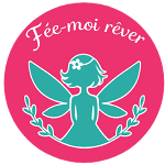 Logo fée moi rêver rose avec une fée verte